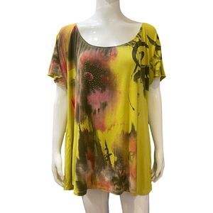 Vintage Y2K Vanilla Sugar Womens Top Whimsy Fairy Flutter Sleeve Bedazzled 3X